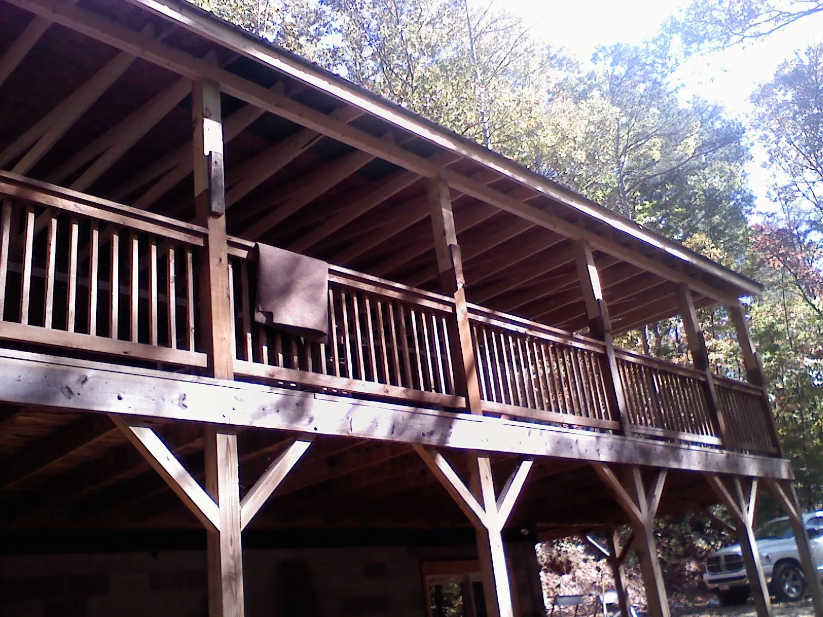Timber framing under a new elevated porch and deck — Roof Leak Repair in Hertford by Roofing Brothers